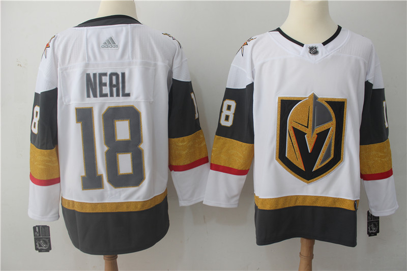 Men's Adidas Vegas Golden Knights #18 James Neal White Stitched NHL Jersey